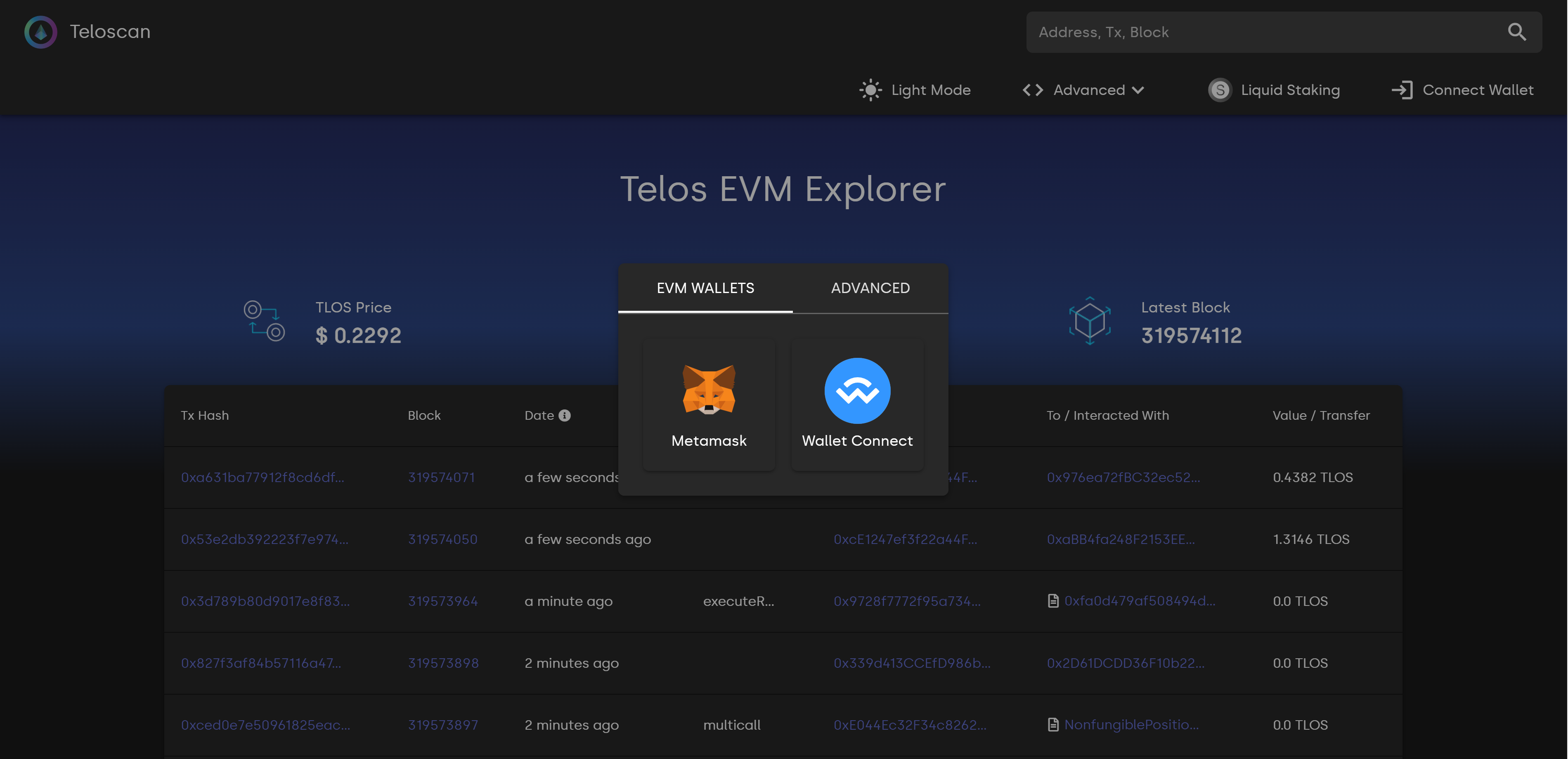 evm wallet setup